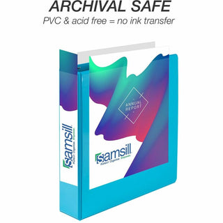 Durable D-Ring View Binders, 3 Rings, 2" Capacity, 11 x 8.5, Blueberry/Blue Coconut/Dragonfruit/Purple, 4/Pack