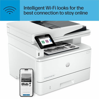 HP LaserJet Pro 4101fdw Wireless Laser Multifunction Printer - Monochrome - White - Copier/Fax/Printer/Scanner - 4800 x 600 dpi Print - Automatic Duplex Print - Up to 80000 Pages Monthly - Color Flatbed Scanner - 1200 dpi Optical Scan - Monochrome Fa
