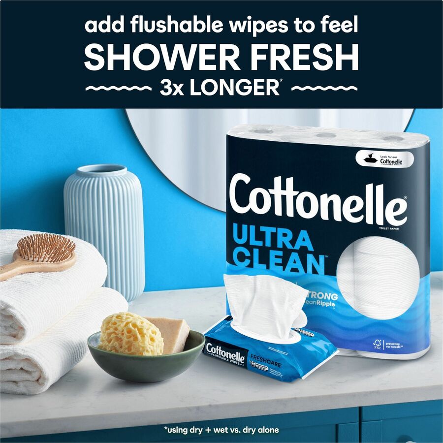 cottonelle-ultra-clean-toilet-paper-1-ply-312-sheets-roll-white-fiber-flushable-clog-safe-sewer-safe-septic-safe-chemical-free-dye-free-thick-absorbent-fragrance-free-paraben-free-for-toilet-24-pack_kcc54161 - 6