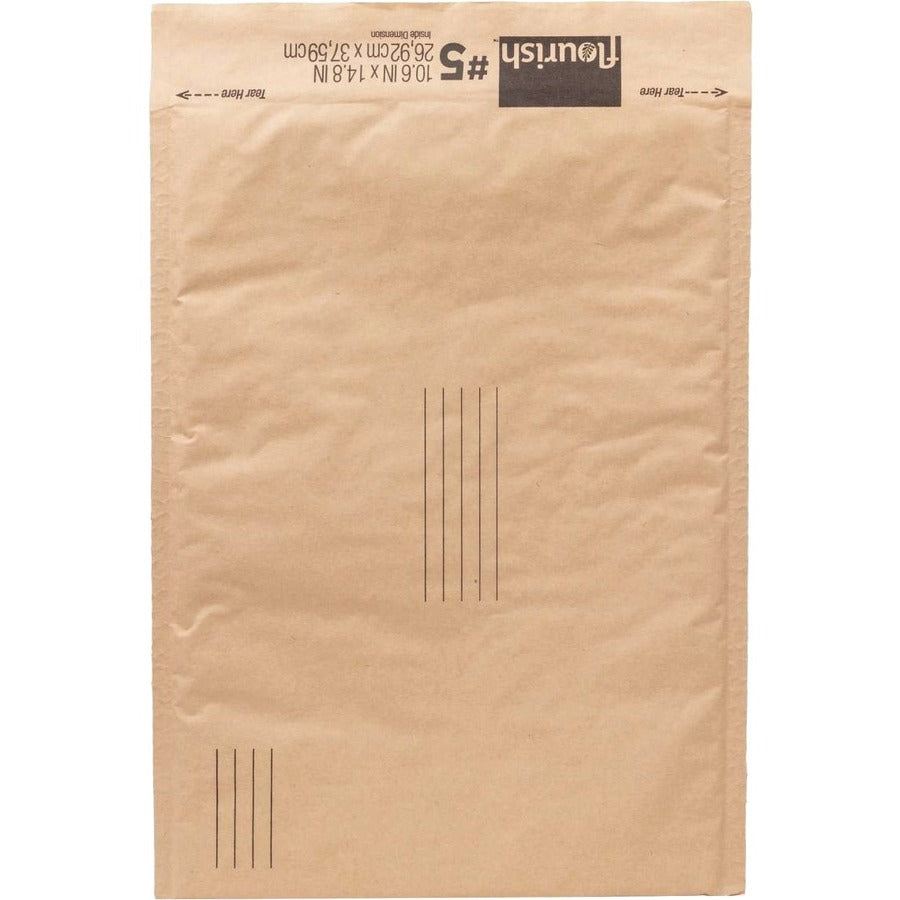 Duck Brand Flourish Honeycomb Recyclable Mailers - Mailing/Shipping - 14 4/5" Length - Flap - 1 Each - Brown