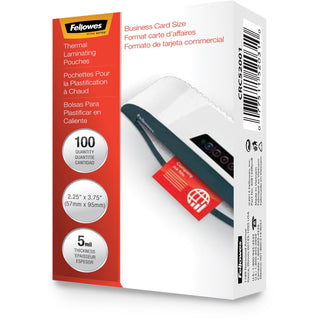 Laminating Pouches, 5 mil, 3.75" x 2.25", Gloss Clear, 100/Pack