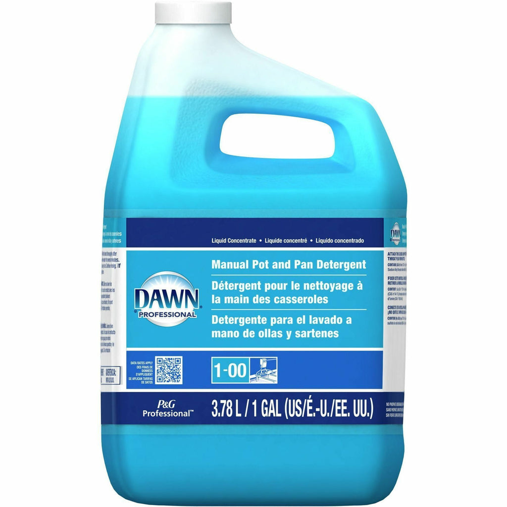 Dawn Manual Pot/Pan Detergent - Concentrate Liquid - 128 fl oz (4 quart) - Original Scent - 4 / Carton - Blue