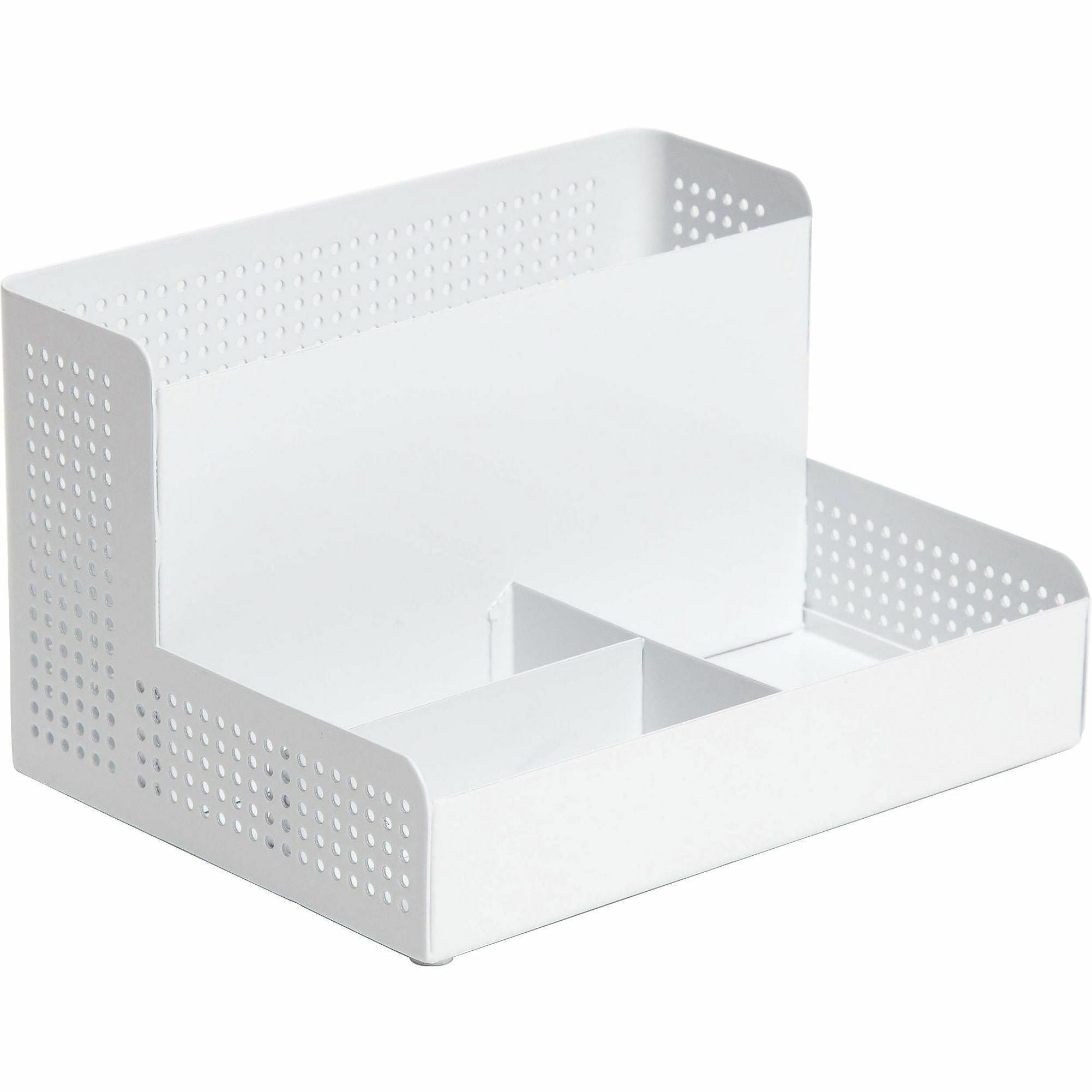 u-brands-perforated-all-in-one-desktop-organizer-4-compartments-compact-metal-1-each_ubr5717u0106 - 3