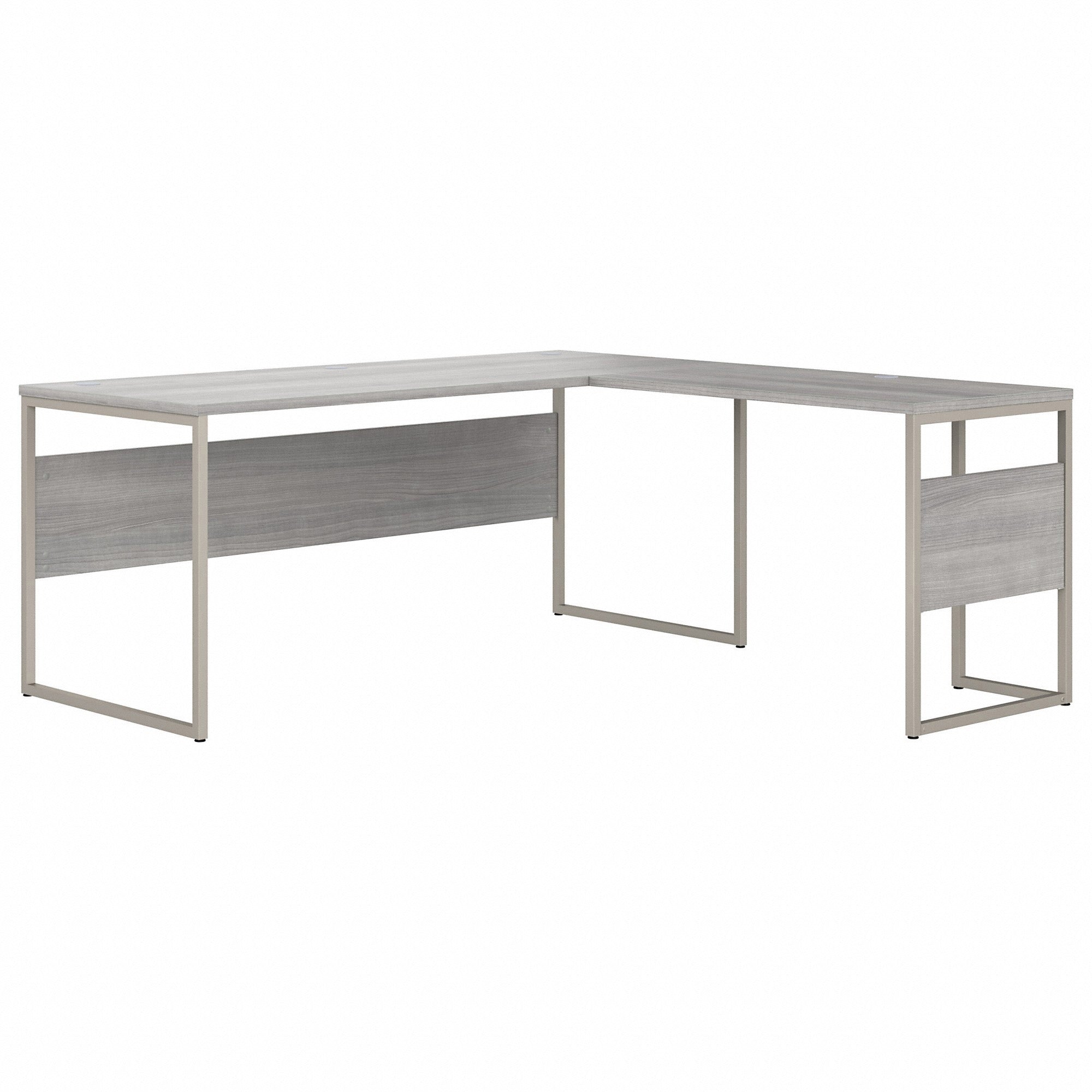 Bush Business Furniture Hybrid Platinum Gray Desking - 71.3" x 71"29.9" - Finish: Platinum Gray - 1