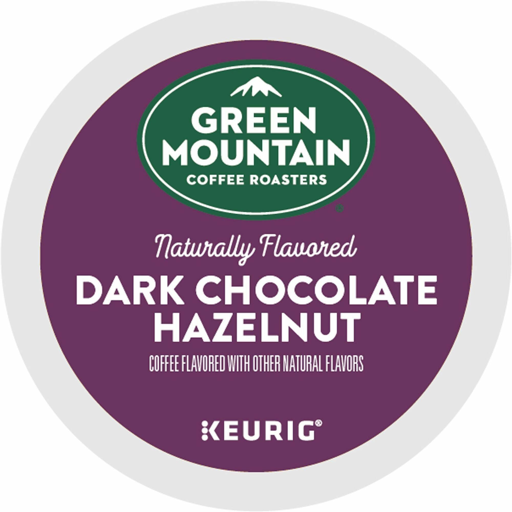 Green Mountain Coffee Roasters K-Cup Dark Chocolate Hazelnut Coffee - Compatible with K-Cup Brewer, Keurig Brewer - Medium - 24 / Box - 1
