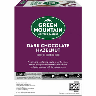Green Mountain Coffee Roasters K-Cup Dark Chocolate Hazelnut Coffee - Compatible with K-Cup Brewer, Keurig Brewer - Medium - 24 / Box - 3