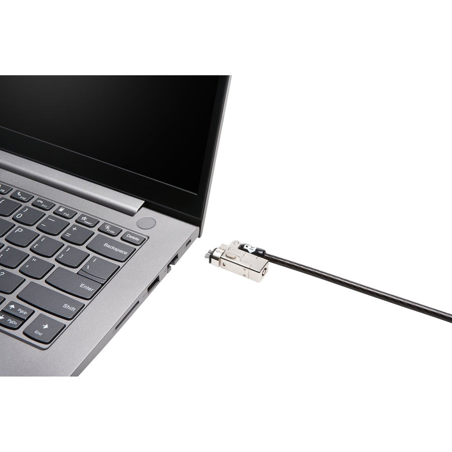 Kensington Slim NanoSaver 2.0 Keyed Laptop Lock - Keyed Lock - Carbon Steel - 5.91 ft - For Notebook