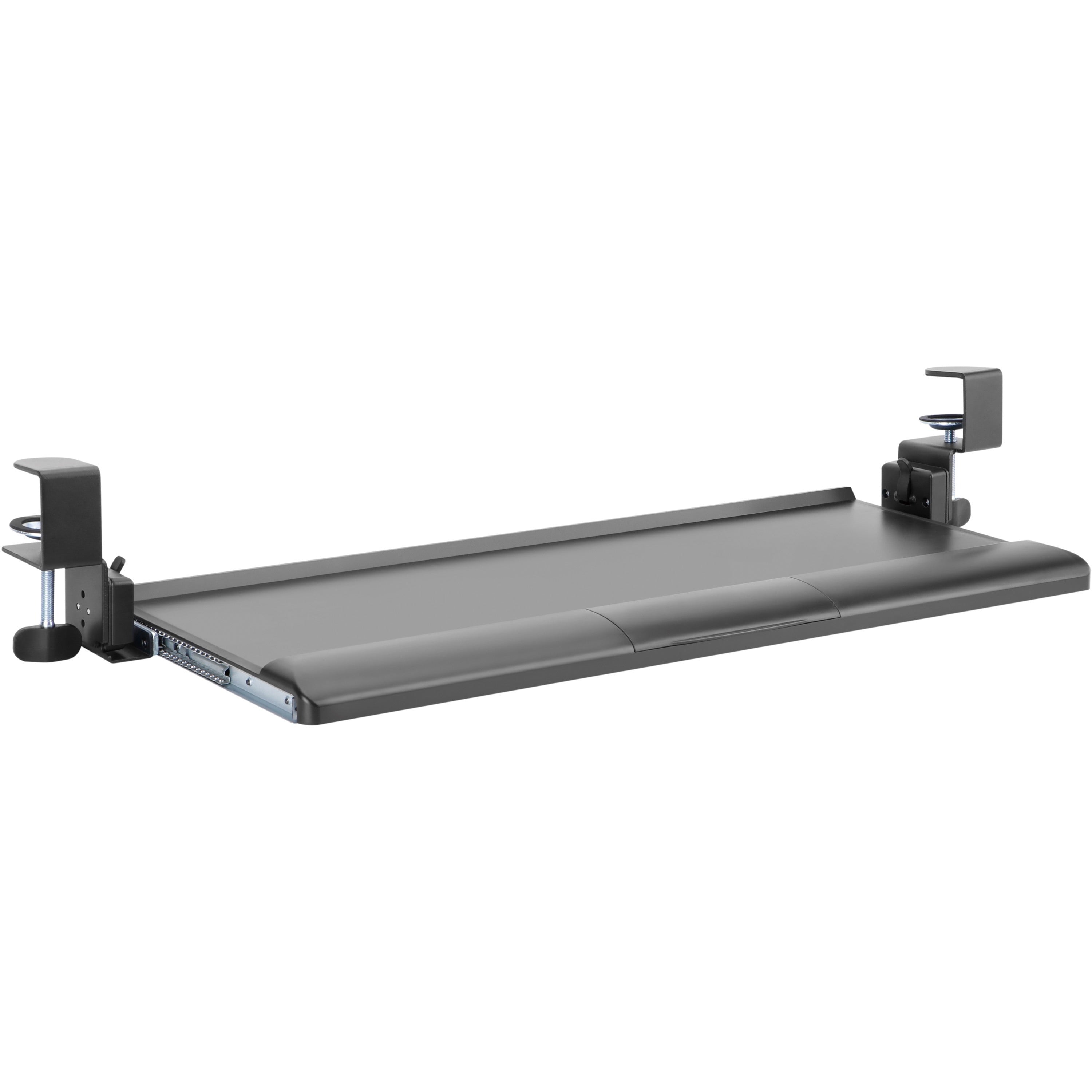 Desk Clamp Five-Position Tilting Keyboard Tray, 26.8" x 11.1, Black