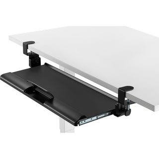 Desk Clamp Five-Position Tilting Keyboard Tray, 26.8" x 11.1, Black