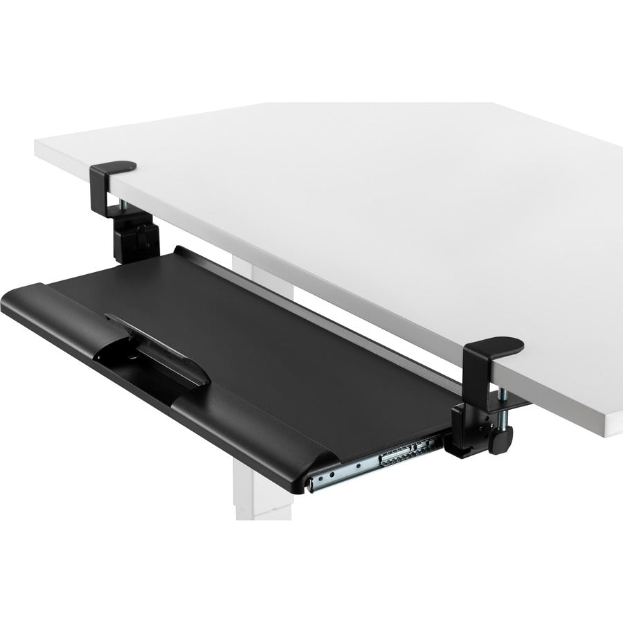 Desk Clamp Five-Position Tilting Keyboard Tray, 26.8" x 11.1, Black