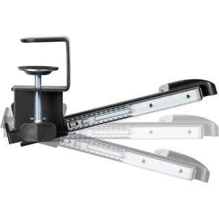Desk Clamp Five-Position Tilting Keyboard Tray, 26.8" x 11.1, Black