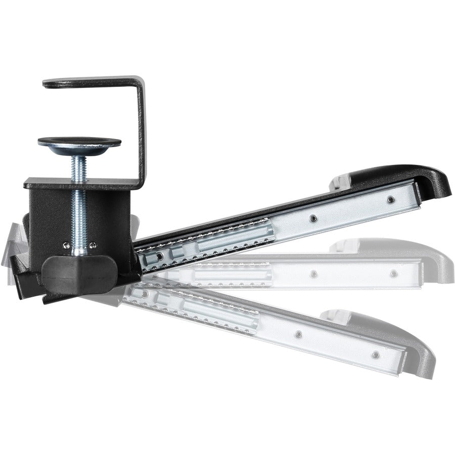Desk Clamp Five-Position Tilting Keyboard Tray, 26.8" x 11.1, Black