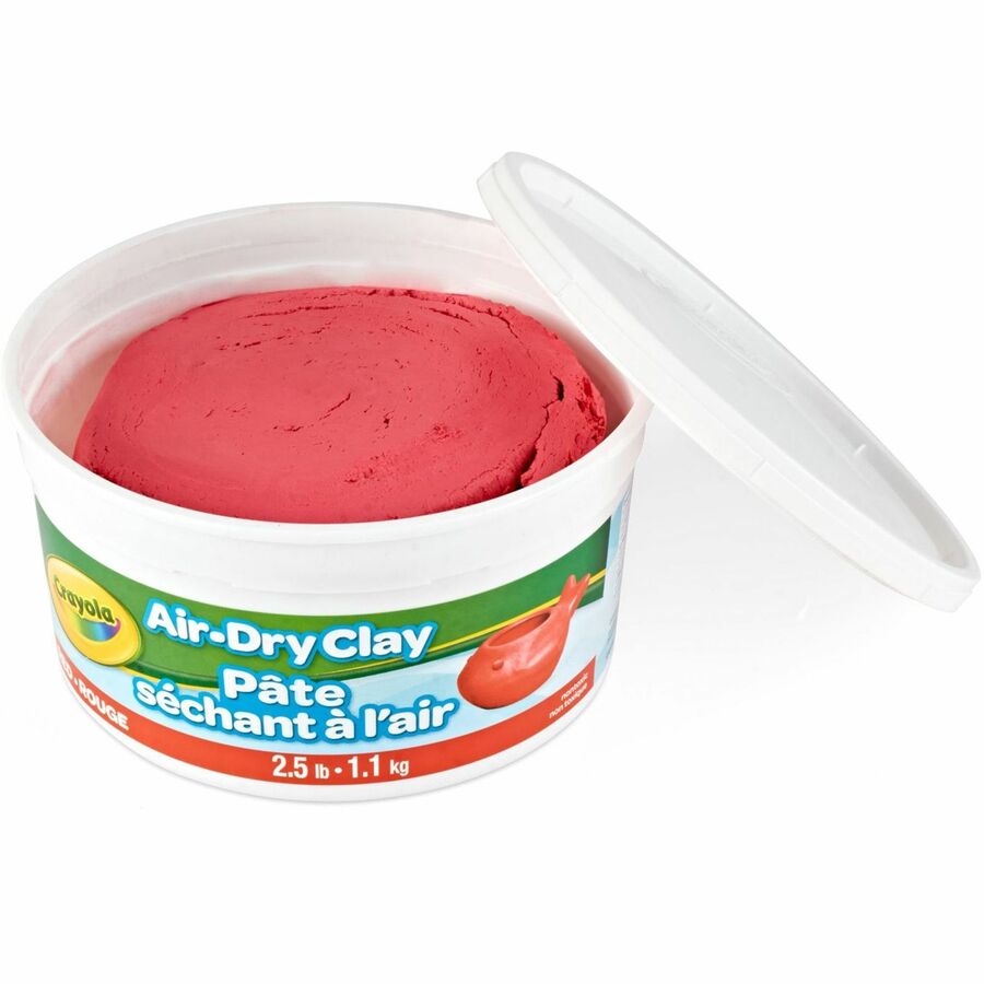 Crayola Air-Dry Clay - Art, Classroom, Art Room - 1 Each - Red