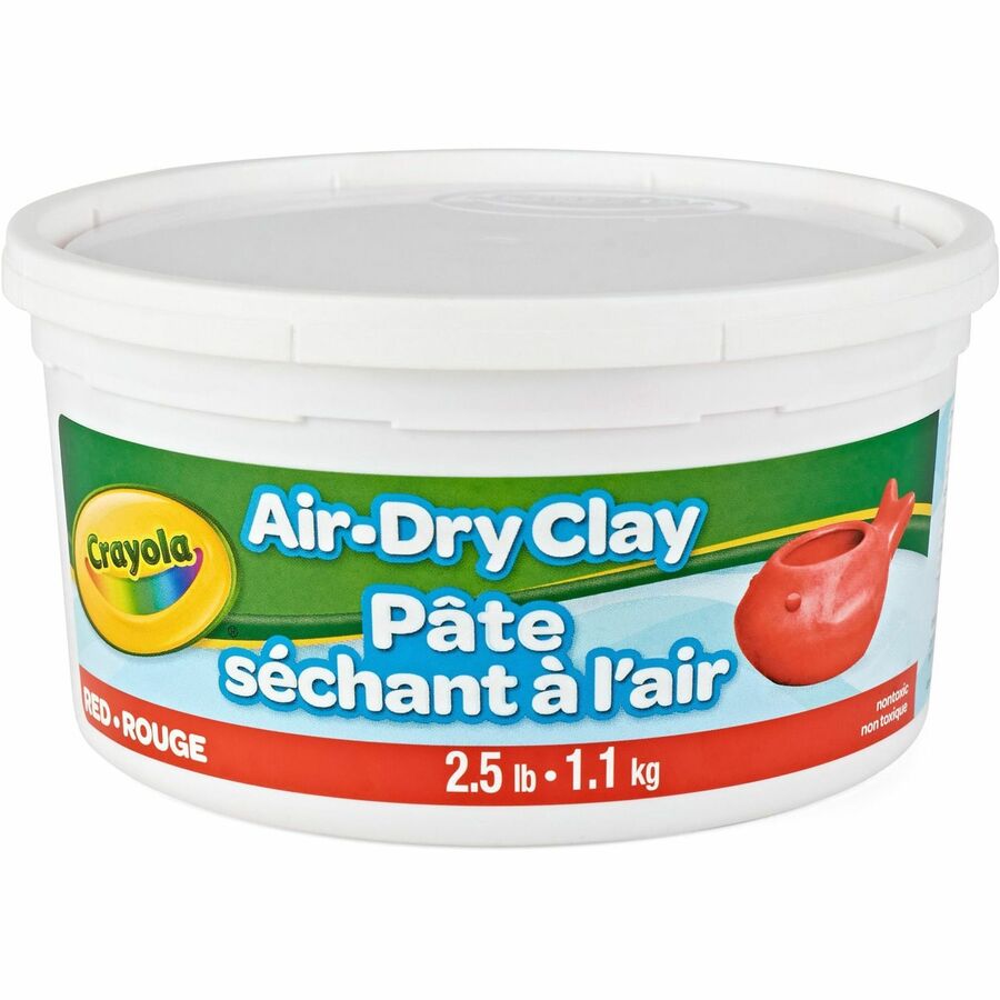 Crayola Air-Dry Clay - Art, Classroom, Art Room - 1 Each - Red