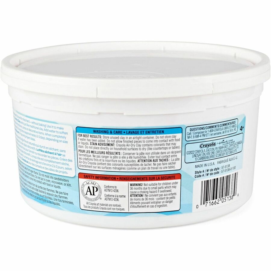 Crayola Air-Dry Clay - Art, Classroom, Art Room - 1 Each - Red