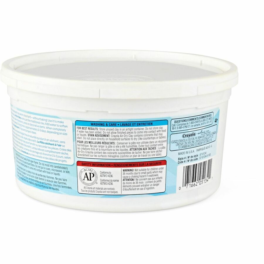 Crayola Air-Dry Clay - Art, Classroom, Art Room - 1 Each - Yellow