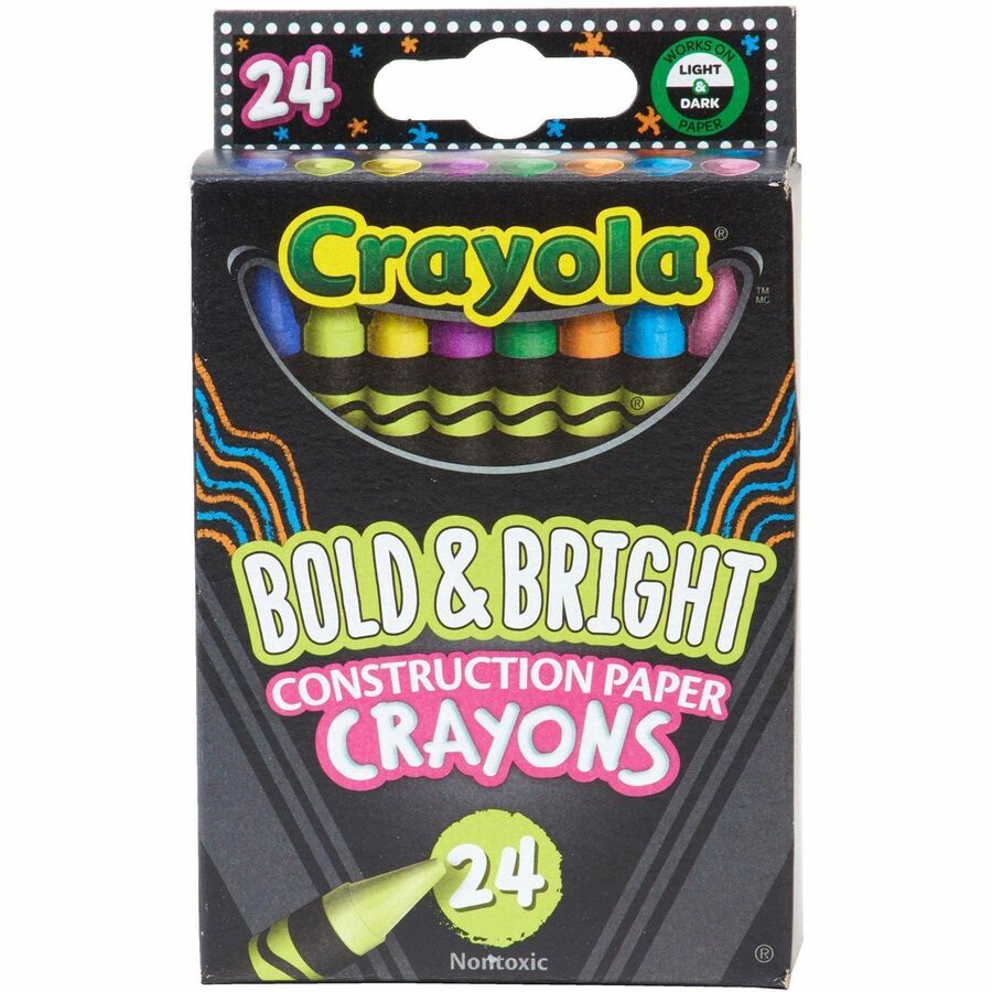 Crayola Construction Paper Crayons - Art, Paper, Cardboard - 1 Pack - Assorted