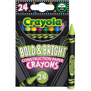 Crayola Construction Paper Crayons - Art, Paper, Cardboard - 1 Pack - Assorted