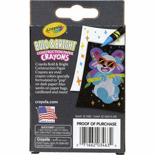 Crayola Construction Paper Crayons - Art, Paper, Cardboard - 1 Pack - Assorted