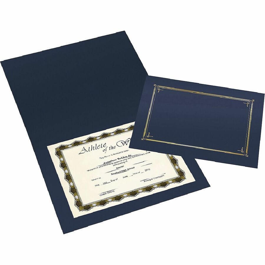 geographics-certificate-holder-linen-gold-foil-navy-blue-10-pack_geo48761 - 2