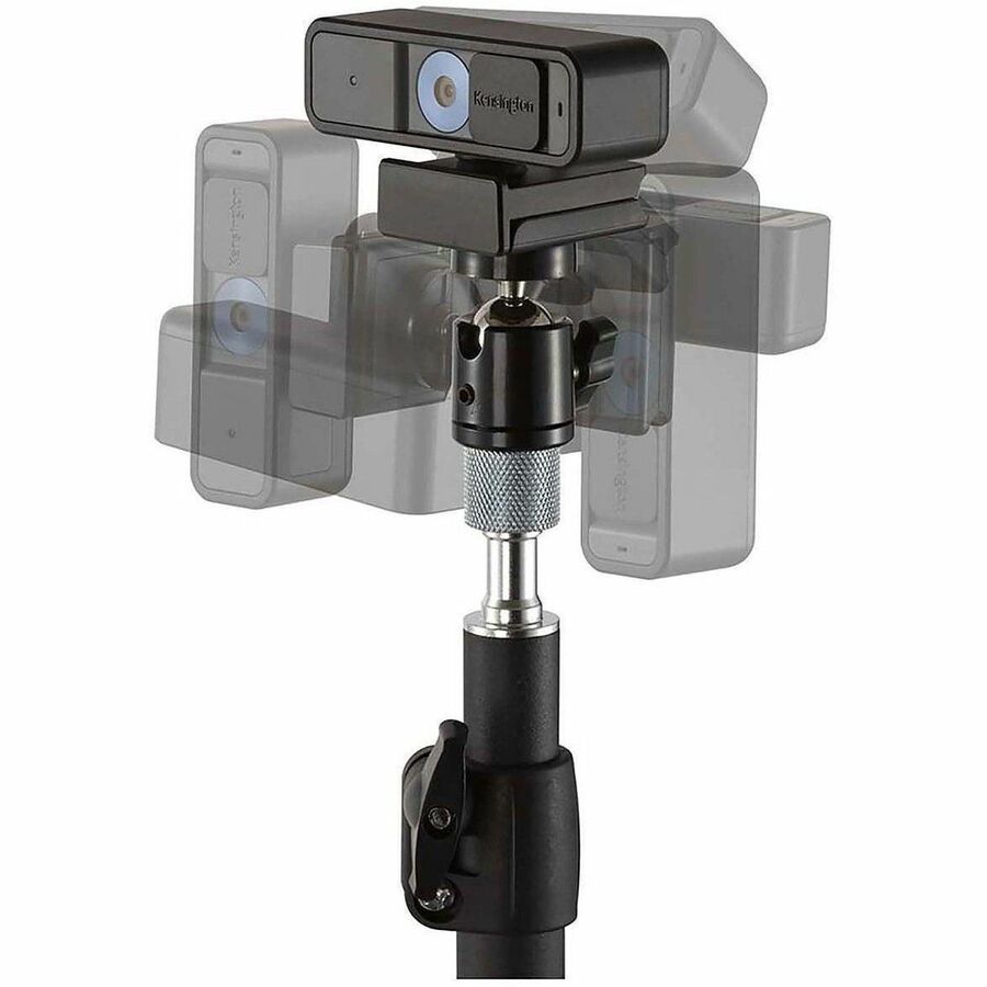 Kensington A1000 Clamp Mount for Microphone, Webcam, Lighting System, Telescope, Boom Arm - Black - Height Adjustable - 1 Each