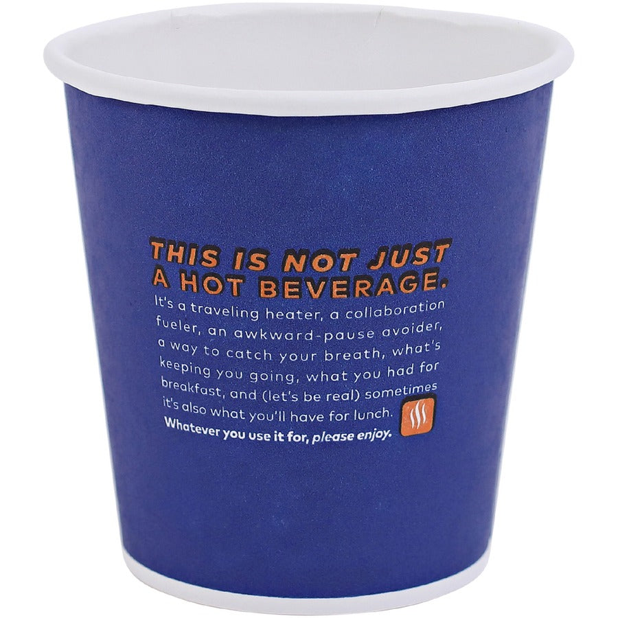 Flavia 10 oz Hot Beverage Paper Cups - 1000 / Carton - Blue - Paper - Beverage, Hot Drink