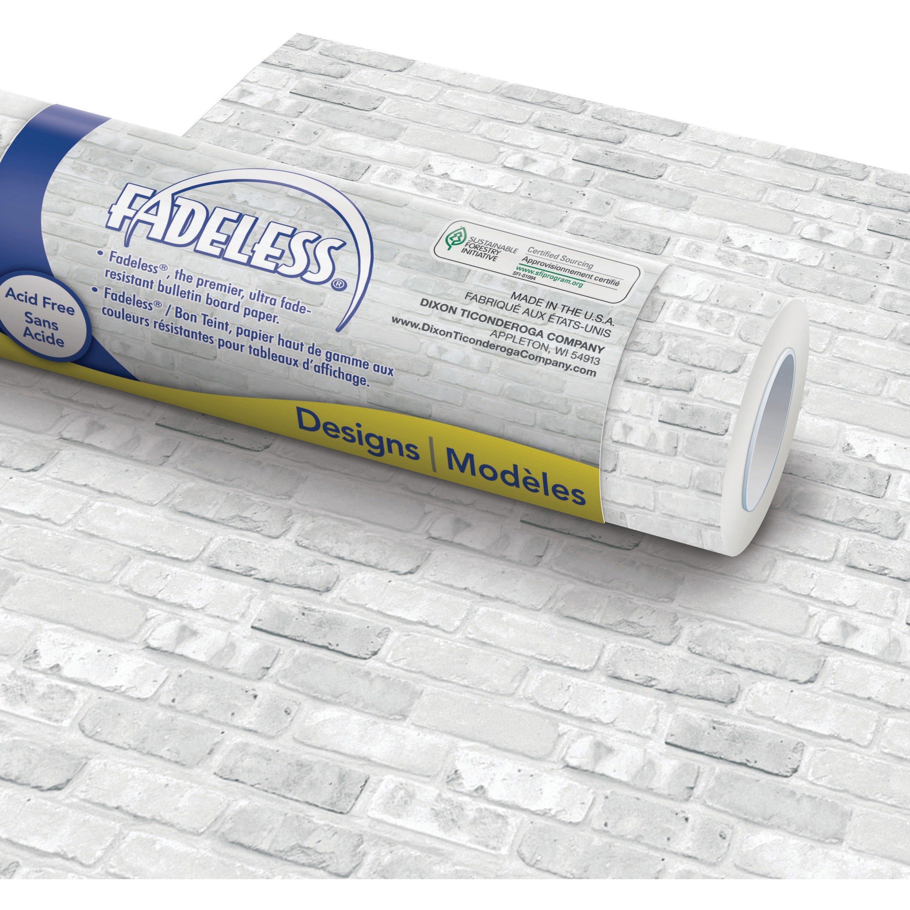fadeless-bulletin-board-paper-rolls-bulletin-board-classroom-fun-and-learning-file-cabinet-door-display-paper-sculpture-table-skirting-party-home-project-office-project--48width-x-50-ftlength-50-lb-basis-weight-1-roll-white_pacp0056905 - 1