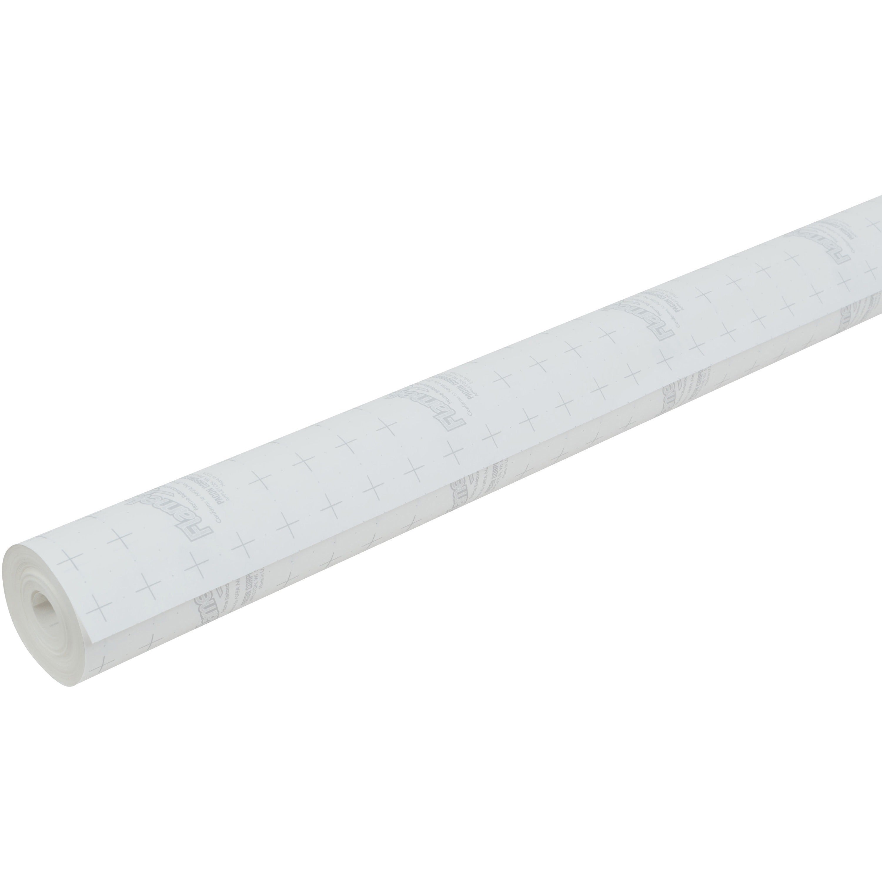flameless-flame-retardant-paper-classroom-office-mural-banner-bulletin-board-48width-x-100-ftlength-1-roll-frost-white_pacp0052041 - 1