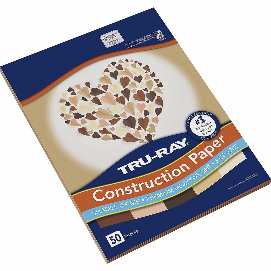 tru-ray-construction-paper-art-project-craft-project-9width-x-12length-76-lb-basis-weight-50-pack-assorted-fiber-sulphite_pacp102949 - 7