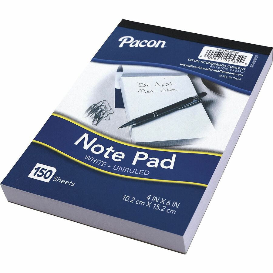 pacon-note-pad-4-x-6-rectangle-150-sheets-per-pad-unruled-white-compact-1-each_pacpmmk09532 - 6