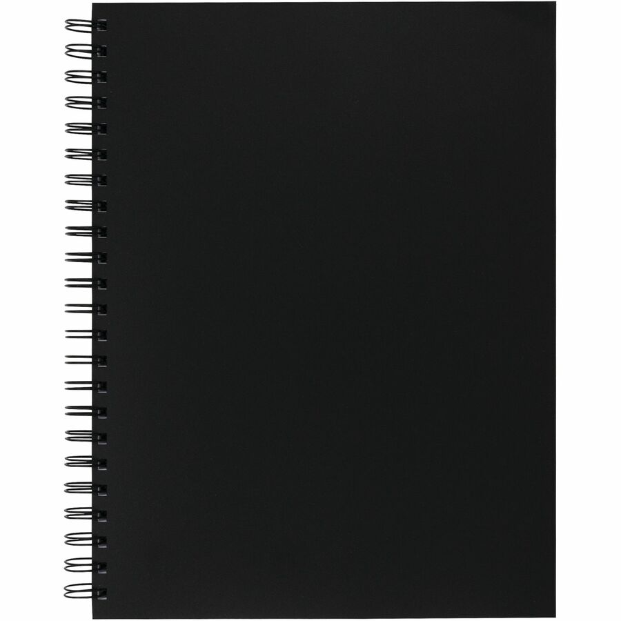 UCreate Poly Cover Sketch Book, 43 lb Cover Paper Stock, Black Cover, 75 Sheets per Book, 12 x 9 Sheets