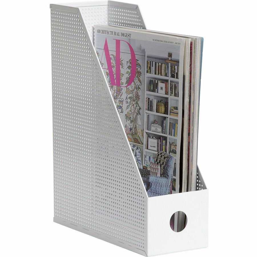 u-brands-perforated-magazine-holder-1-pockets-white-metal-1-each_ubr5716u0106 - 5
