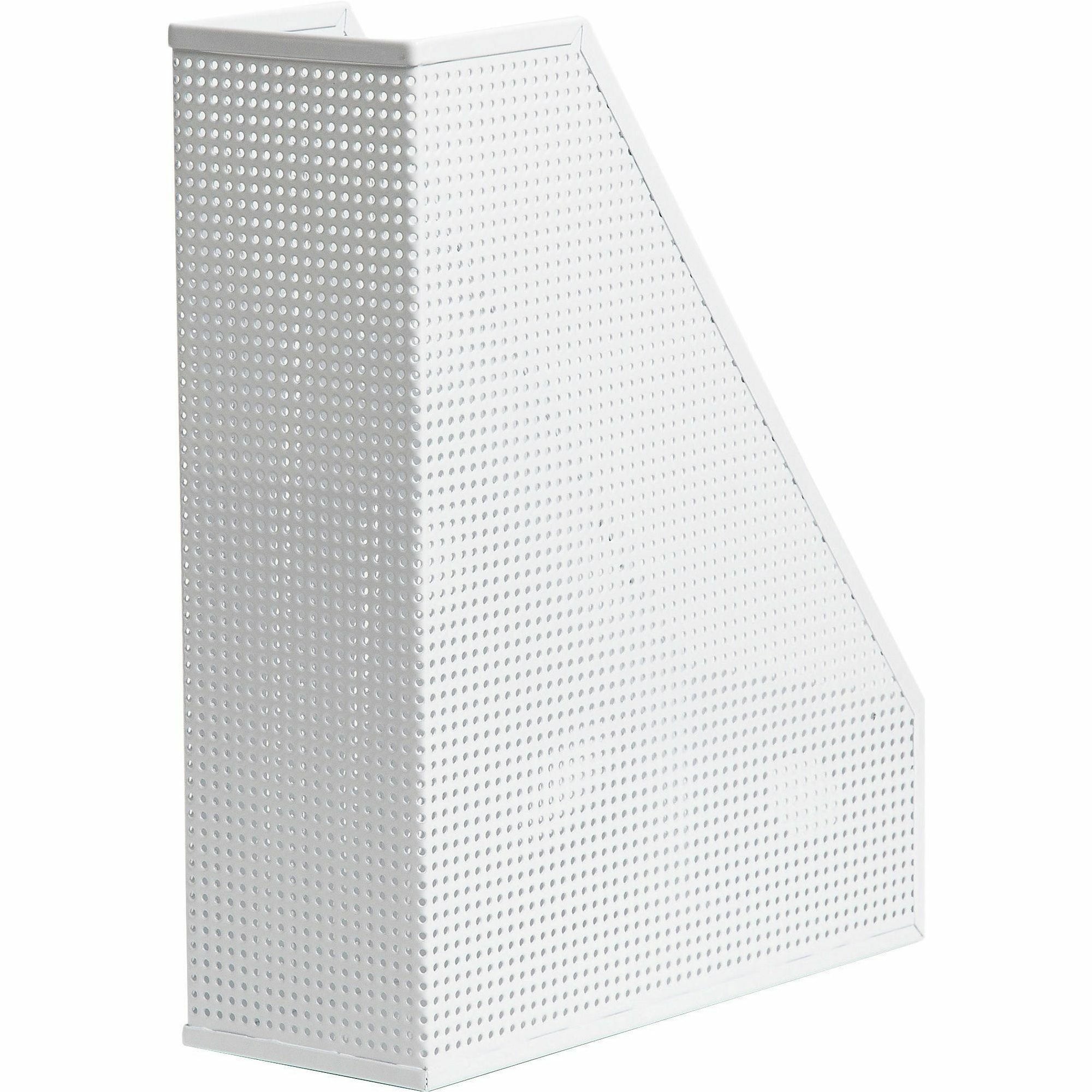 u-brands-perforated-magazine-holder-1-pockets-white-metal-1-each_ubr5716u0106 - 3