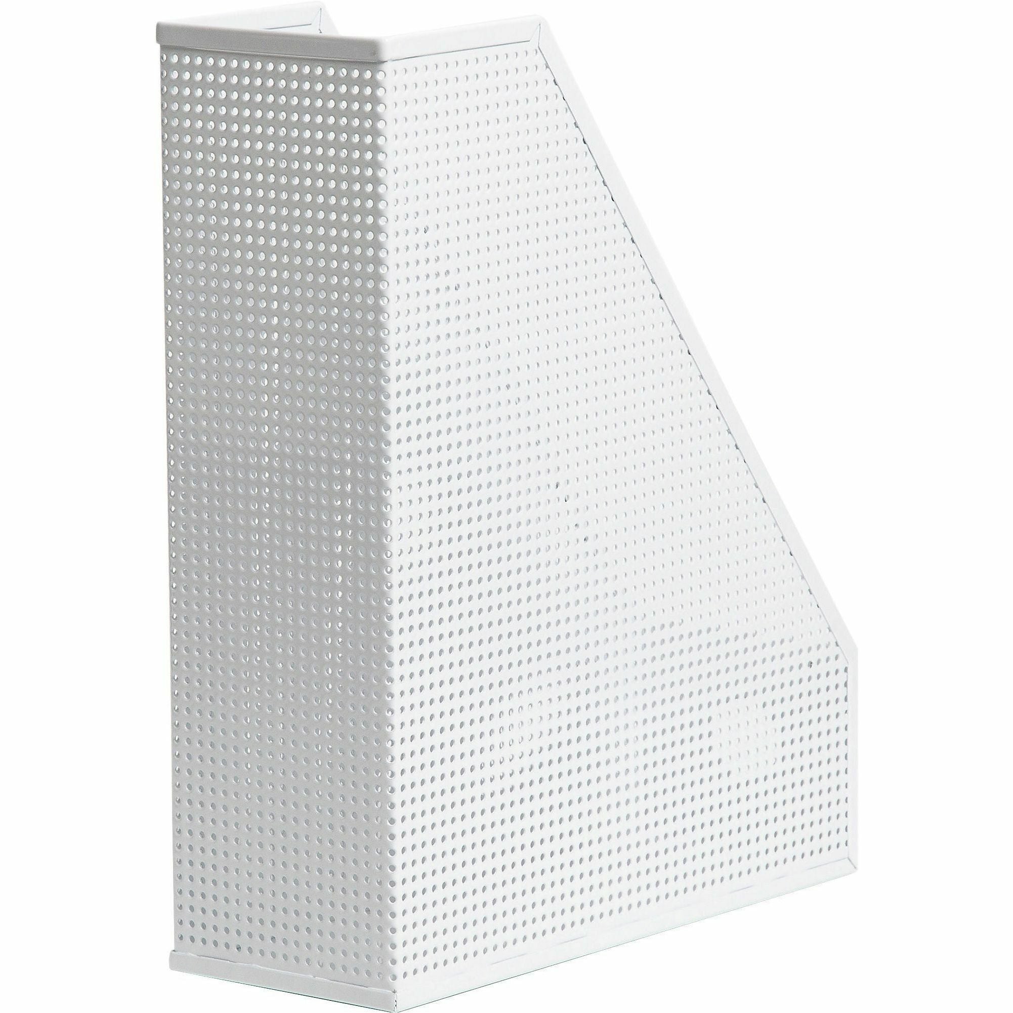 u-brands-perforated-magazine-holder-1-pockets-white-metal-1-each_ubr5716u0106 - 3