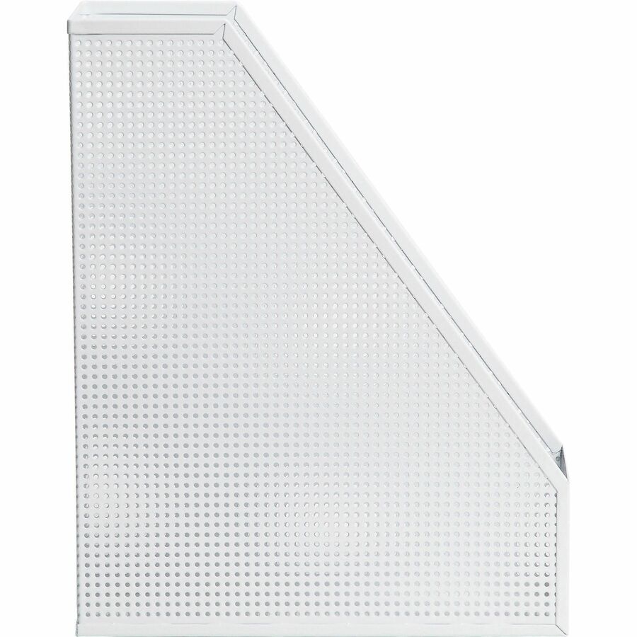 U Brands Perforated Magazine Holder - 1 Pocket(s) - White - Metal - 1 Each