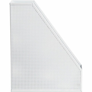 U Brands Perforated Magazine Holder - 1 Pocket(s) - White - Metal - 1 Each