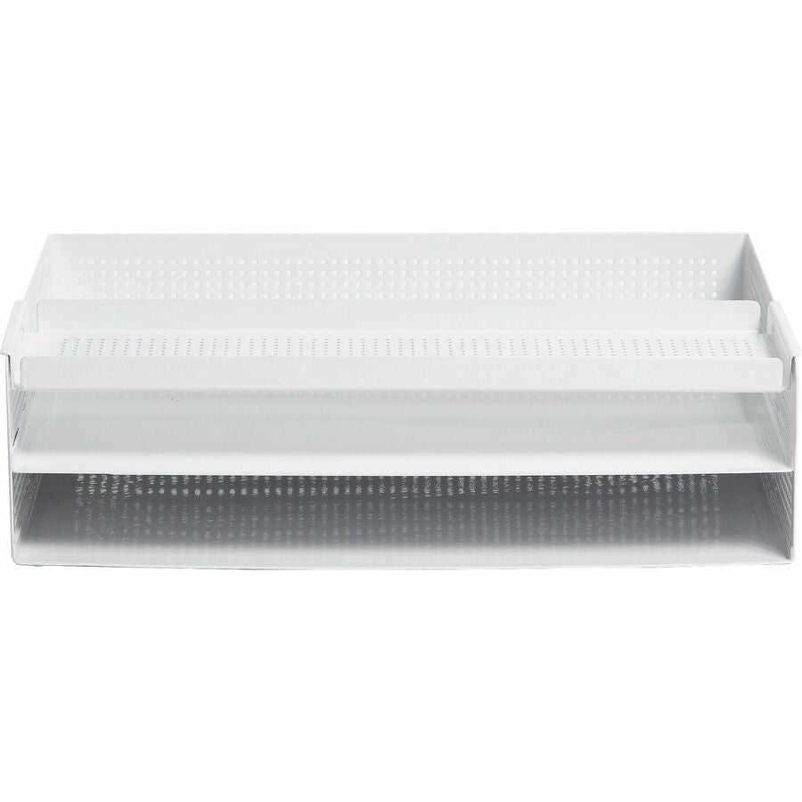 U Brands Perforated Paper Tray - Durable - White - Metal - 1 Each
