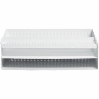 U Brands Perforated Paper Tray - Durable - White - Metal - 1 Each