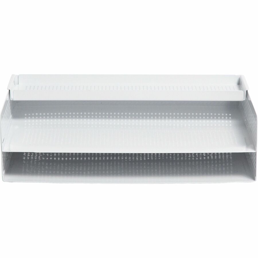 U Brands Perforated Paper Tray - Durable - White - Metal - 1 Each