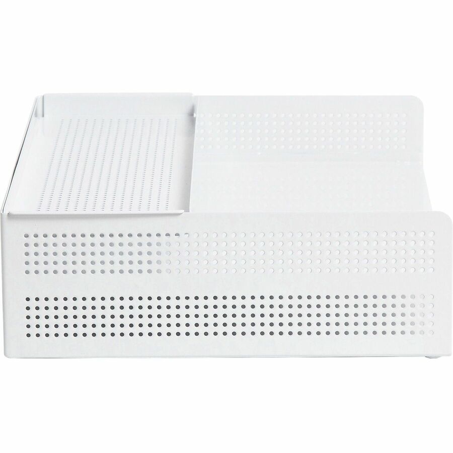 U Brands Perforated Paper Tray - Durable - White - Metal - 1 Each