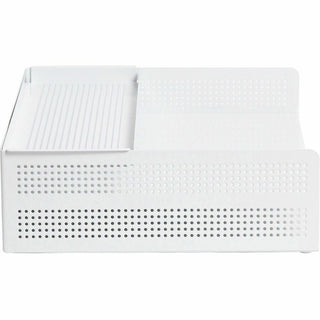 U Brands Perforated Paper Tray - Durable - White - Metal - 1 Each