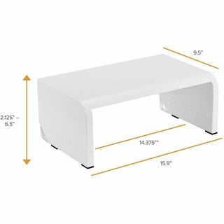 Stanley-Bostitch Adjustable Monitor Stand - Up to 30" Screen Support - 25 lb Load Capacity - White