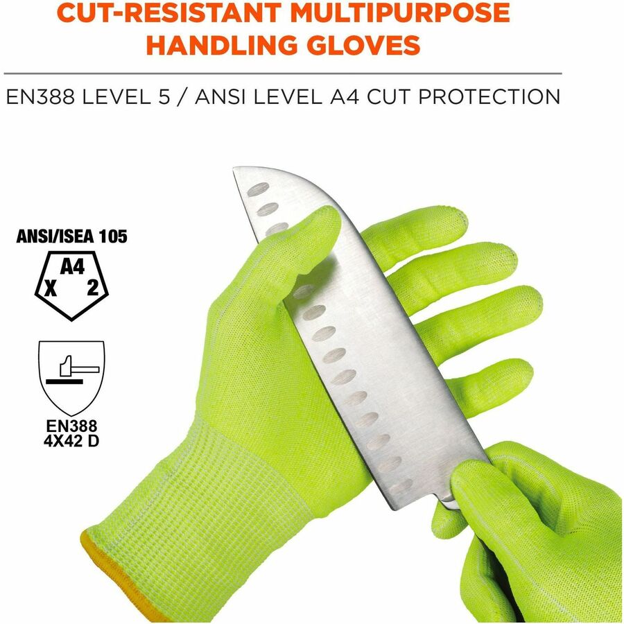 ProFlex 7040 ANSI A4 CR Food Grade Gloves, Lime, Small, Pair, Ships in 1-3 Business Days