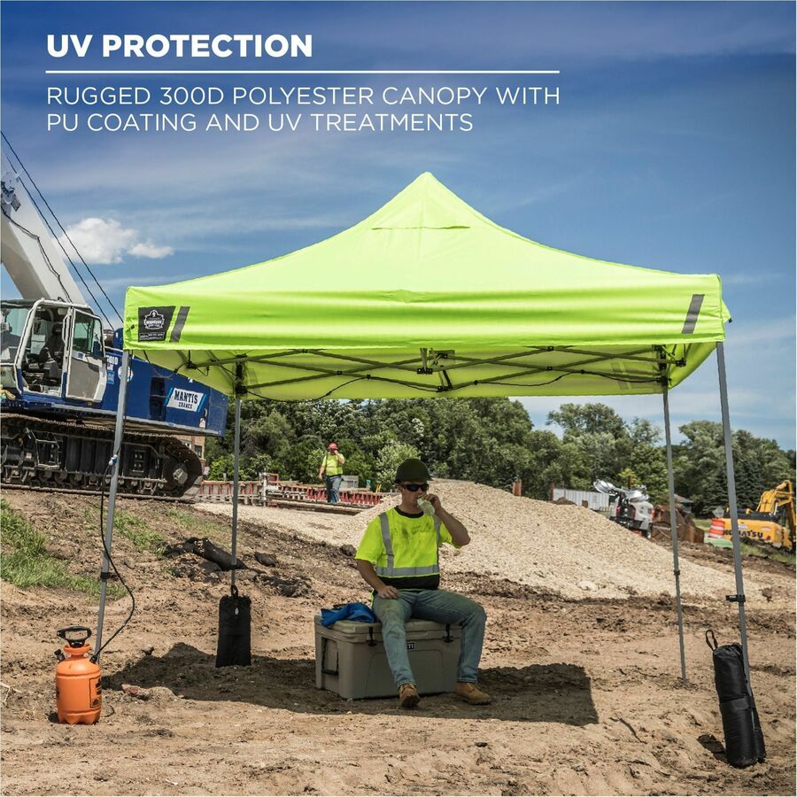 Shax 6052 Heavy-Duty Tent Kit + Mesh Windows, Single Skin, 10 ft x 10 ft, Polyester/Steel, Lime, Ships in 1-3 Business Days