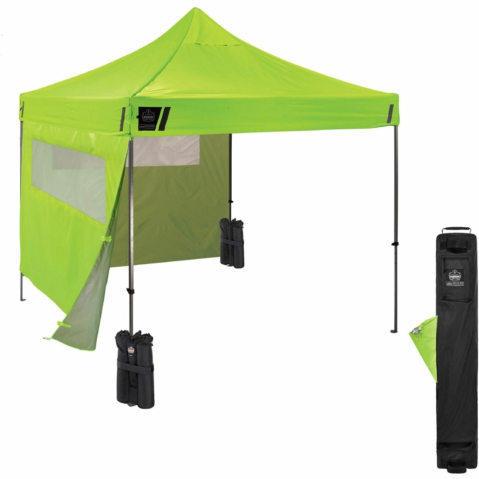 Shax 6052 Heavy-Duty Tent Kit + Mesh Windows, Single Skin, 10 ft x 10 ft, Polyester/Steel, Lime, Ships in 1-3 Business Days