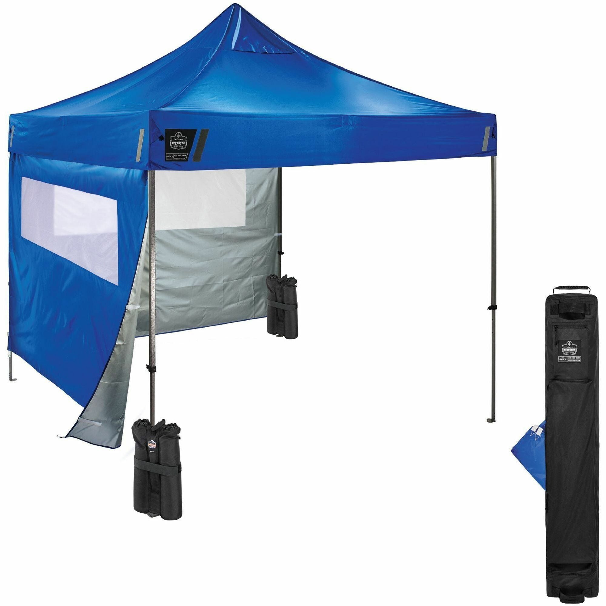 Shax 6052 Heavy-Duty Tent Kit + Mesh Windows, Single Skin, 10 ft x 10 ft, Polyester/Steel, Blue, Ships in 1-3 Business Days