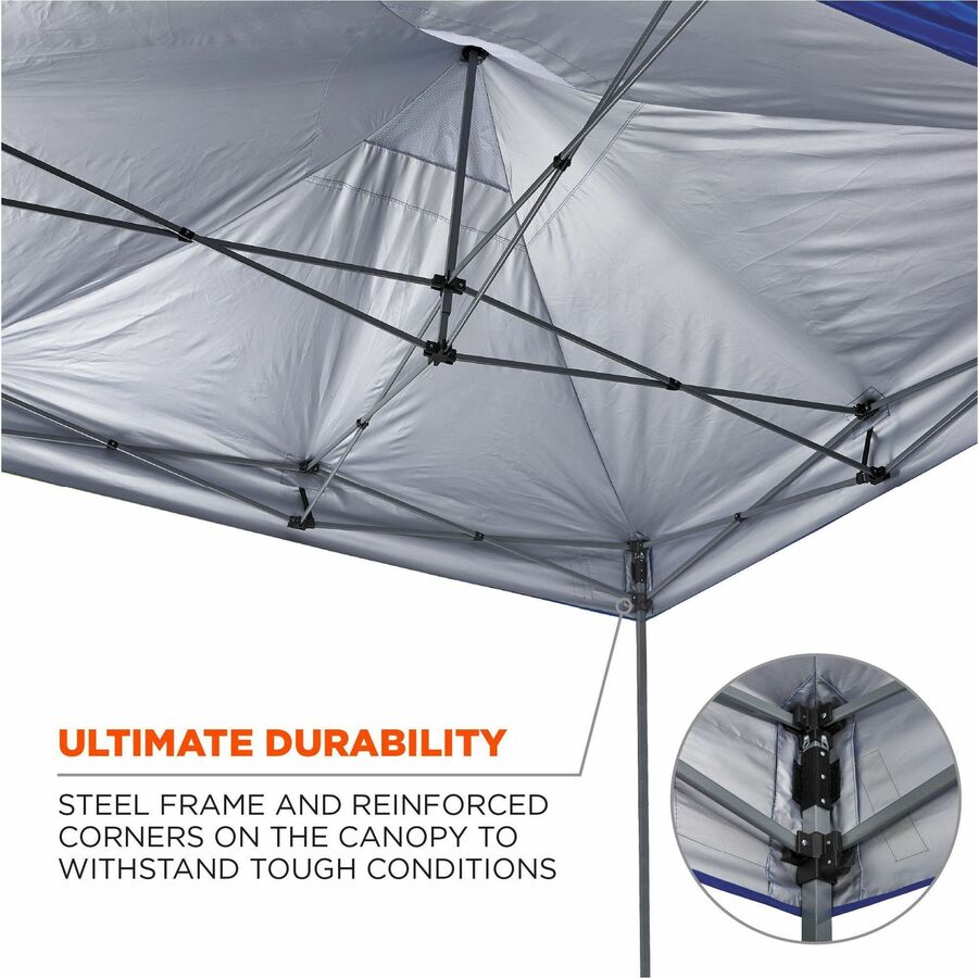 Shax 6052 Heavy-Duty Tent Kit + Mesh Windows, Single Skin, 10 ft x 10 ft, Polyester/Steel, Blue, Ships in 1-3 Business Days