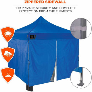 Shax 6053 Enclosed Pop-Up Tent Kit, Single Skin, 10 ft x 10 ft, Polyester/Steel, Blue, Ships in 1-3 Business Days