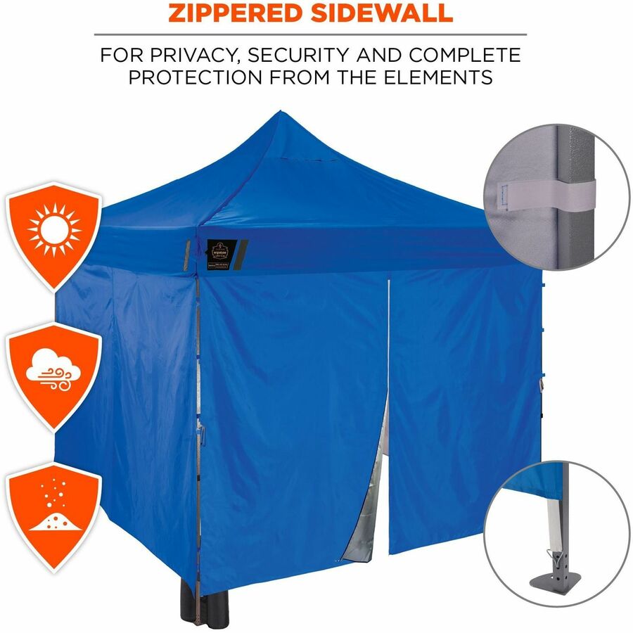Shax 6053 Enclosed Pop-Up Tent Kit, Single Skin, 10 ft x 10 ft, Polyester/Steel, Blue, Ships in 1-3 Business Days