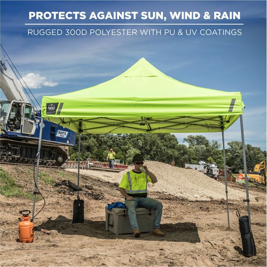 Shax 6053 Enclosed Pop-Up Tent Kit, Single Skin, 10 ft x 10 ft, Polyester/Steel, Blue, Ships in 1-3 Business Days